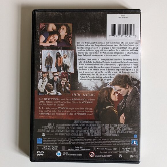 5 for $10 Movies | Twilight 2008 Movie DVD - Picture 2 of 6